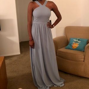 Lulu’s Air of Romance Light Blue Dress